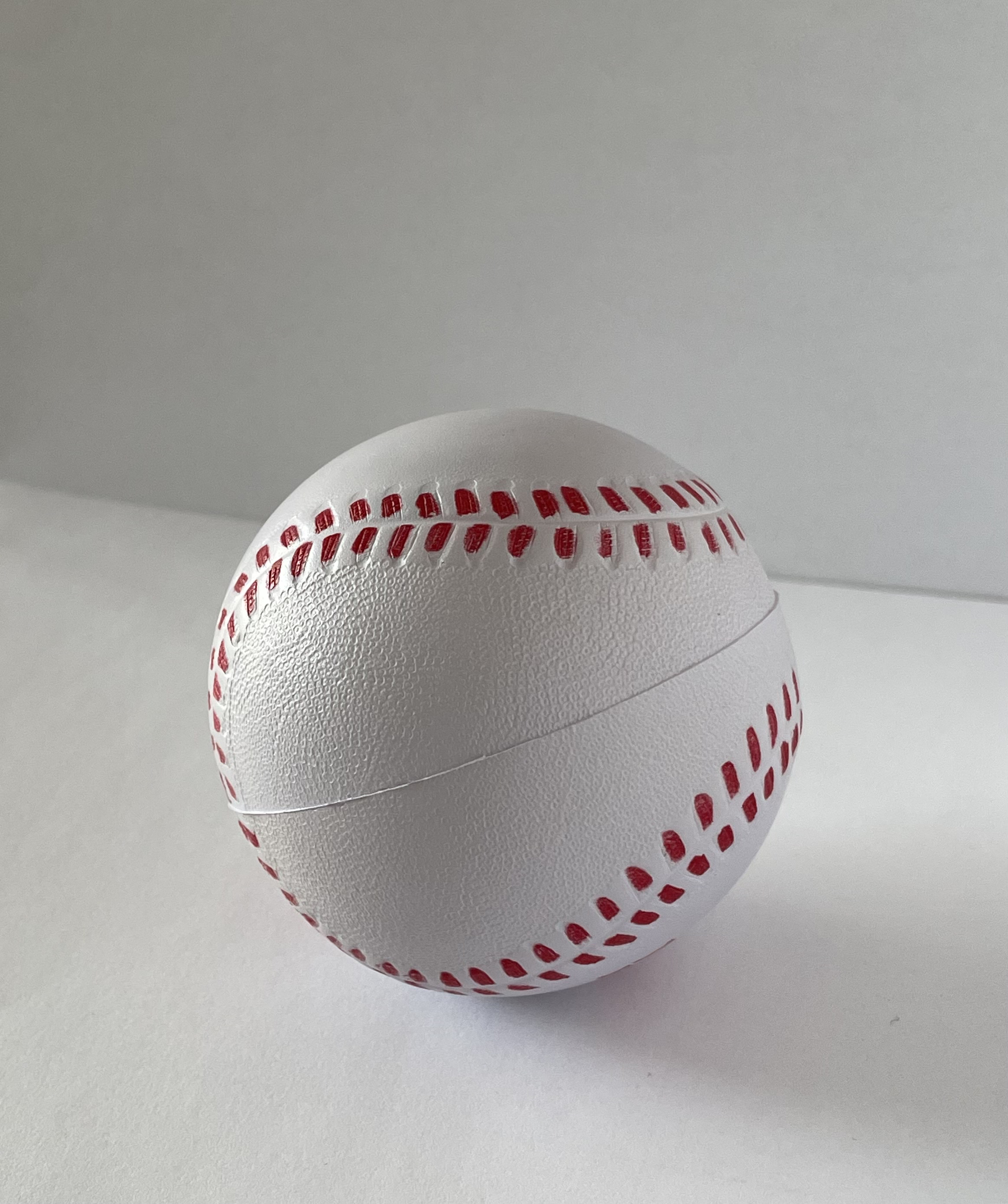 The side view of the baseball.