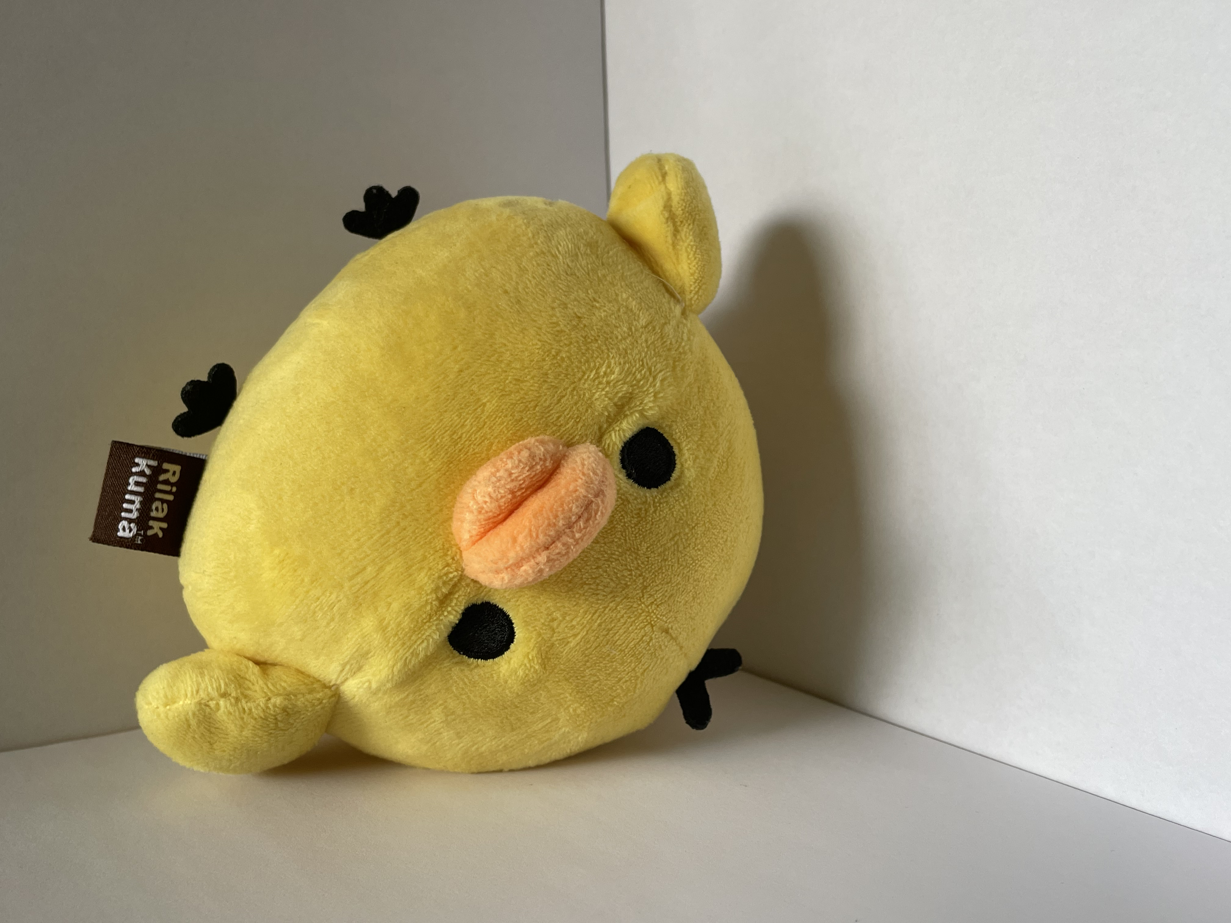 The front view of the chicken plushie.