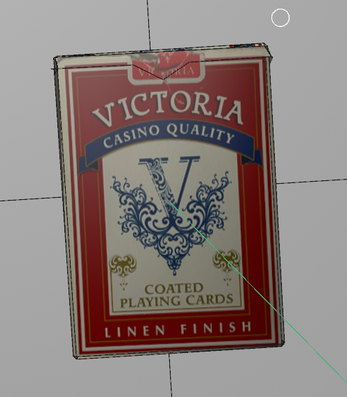 A front flat view of the image placed onto the model.