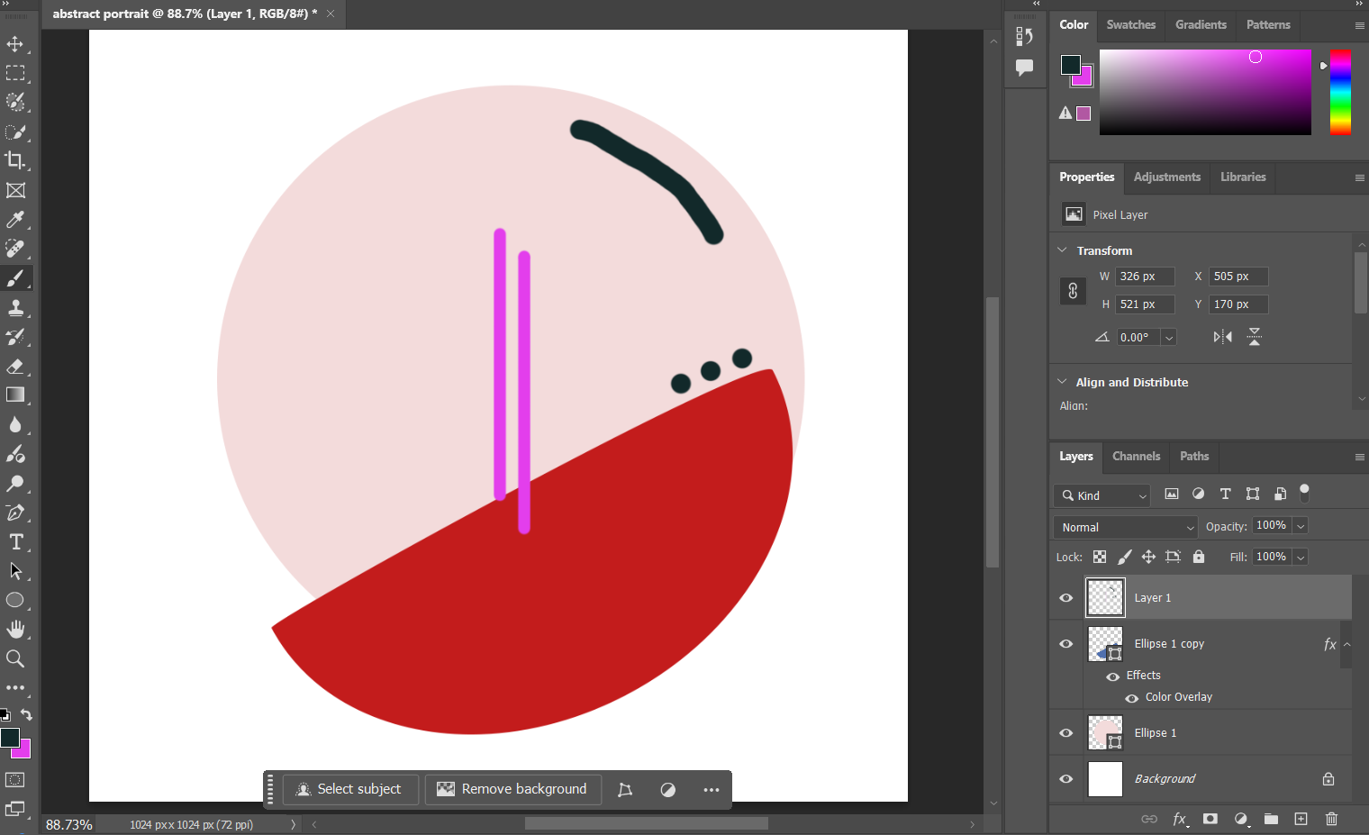 Here is an iteration of my opposite data portrait using Photoshop.