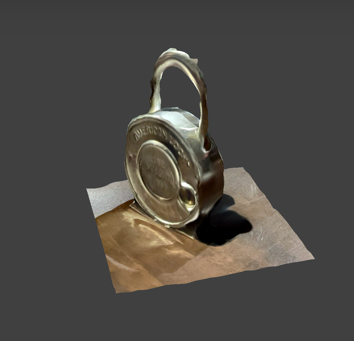 The back of the lock turned out well and the metallic textures were scanned really well.