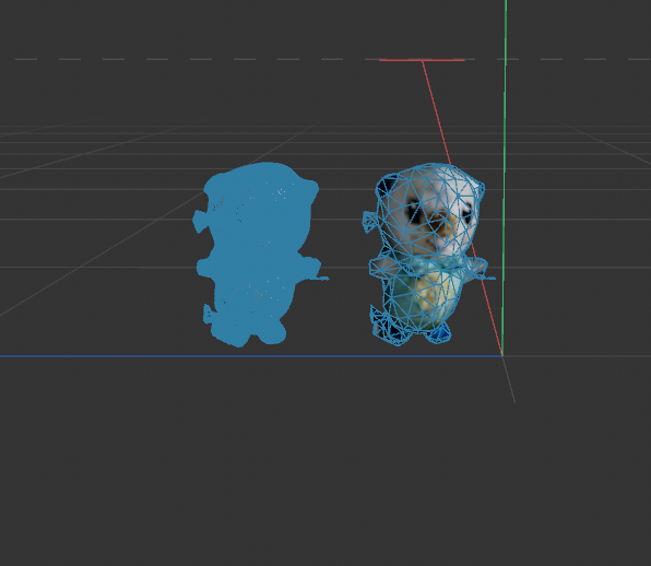 Here is a comparison of the before and after reducing the polygons on my model. I did it a couple times to get it as low as possible.