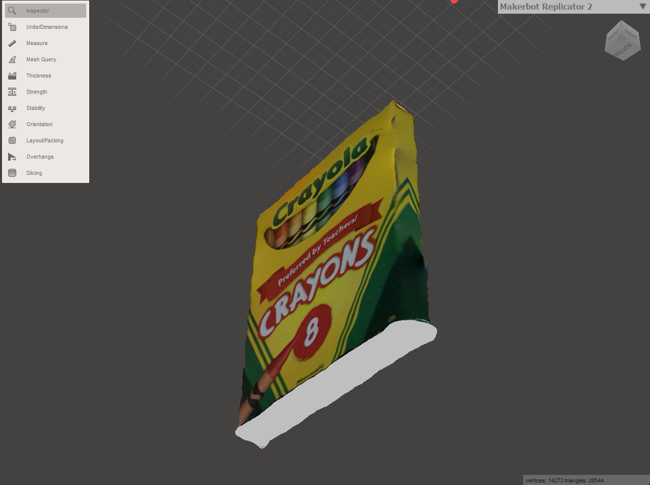 When I needed to fill any holes in the model, the bottom of the box was the only thing that needed to be filled on meshmixer.