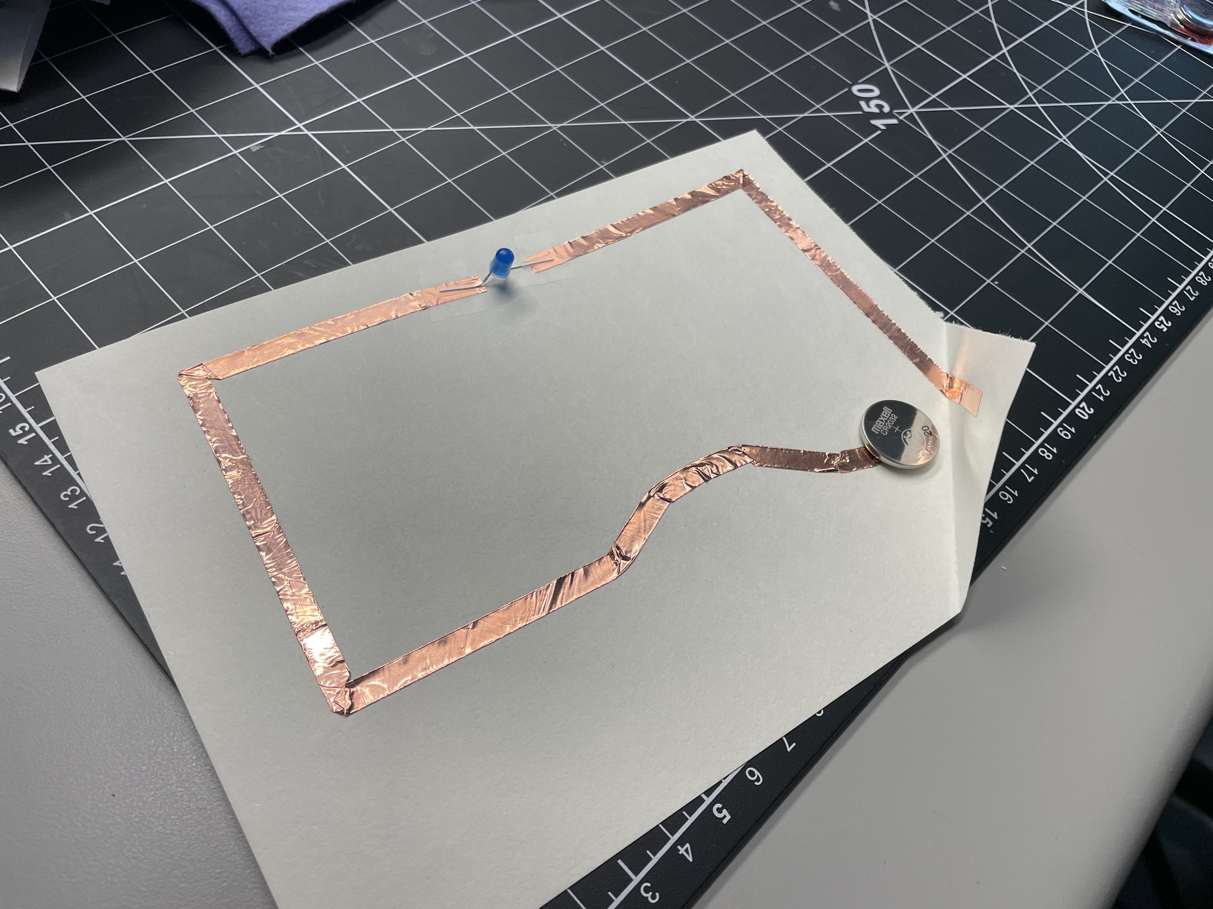 My first attempt at a simple circuit during class.