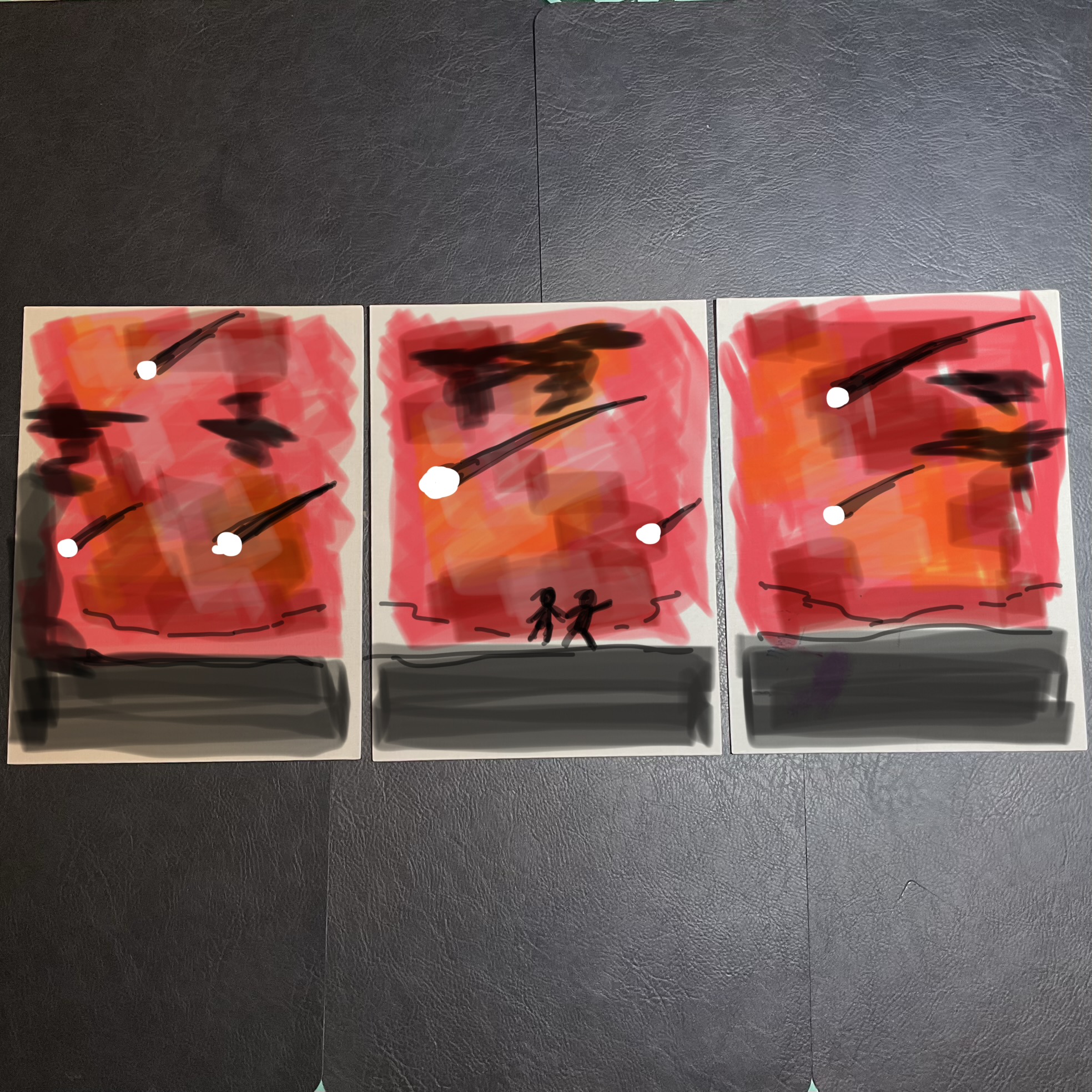 If I were to push this idea further, using multiple canvases would be even more interesting, the challenge comes with what illustration should I incorperate into the final design.