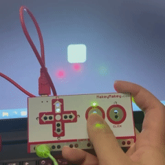 Using the Makey Makey to play with the p5 code included in the lecture and tutorials. It's been a while since I used the Makey Makey, but it's still straightforward and fun to use.
