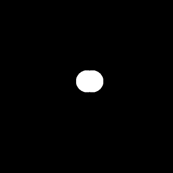 Rather than moving, the shape expands as you move it.