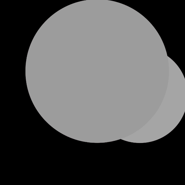 Similar to the last one, I incorporated another ellipses shape and changed their size too. Since the shapes are already translucent, you can see where they overlap.