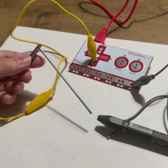 I began working with graphite by testing the conductivity between a 6B led and 4B led. Both completed the circuit well with little to no delays. I tested the conductivity of graphite because if there's not enough graphite, it wont create a proper circuit connection.